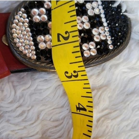 Vintage Red‎ Western style leather Belt S- M - Picture 4 of 11